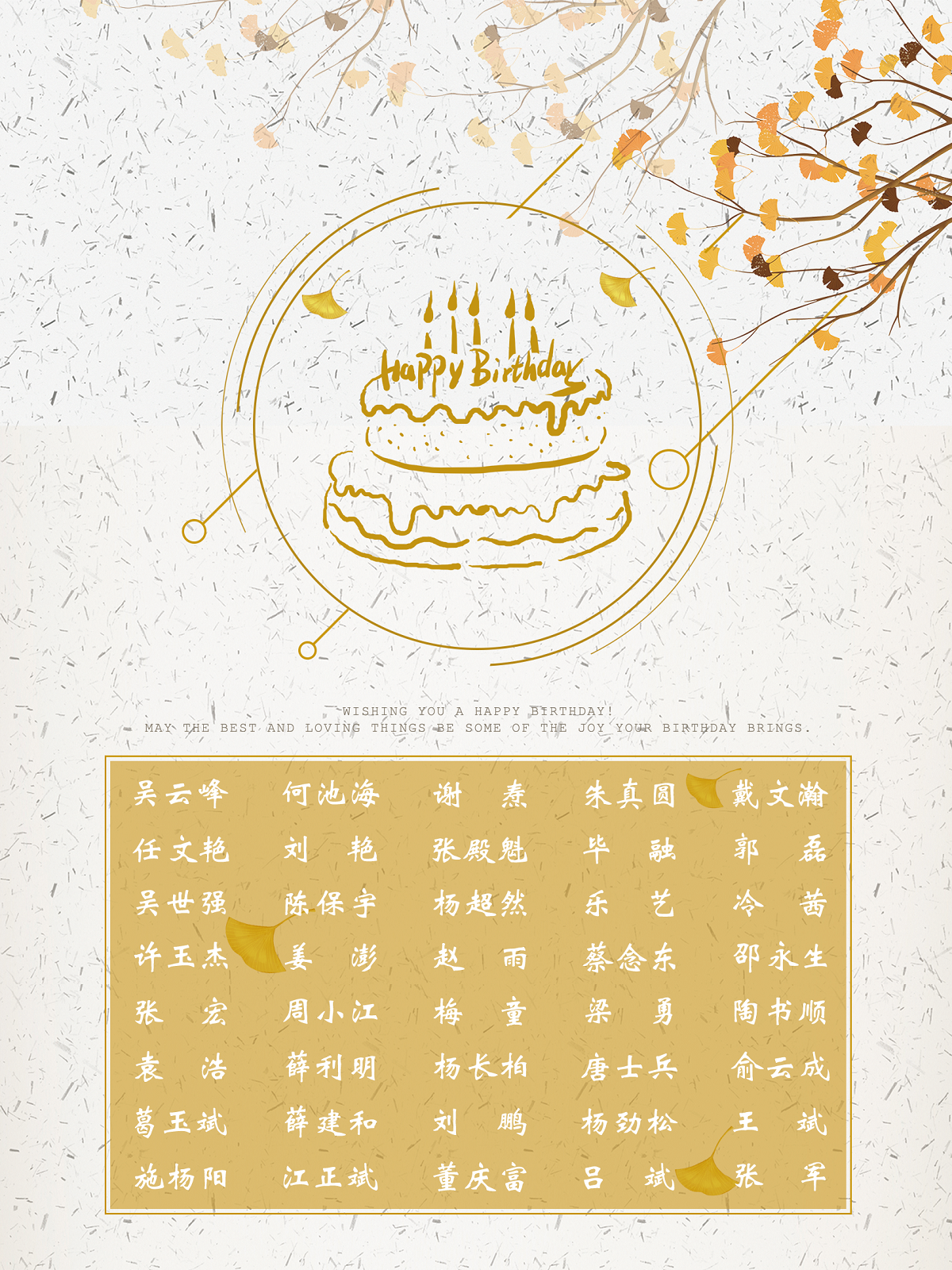 【生日祝?！抗ё?月生日的員工生日快樂！