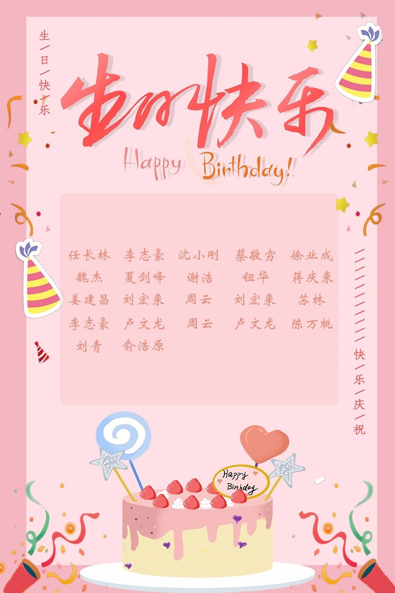 【生日祝?！抗ё?8月生日的員工生日快樂！
